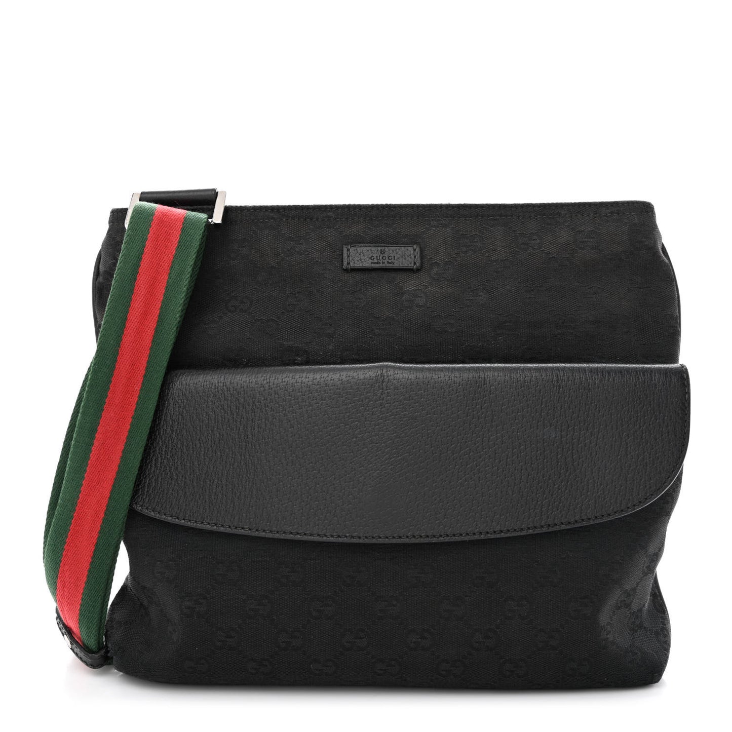 Monogram Signature Web Small Messenger Black
