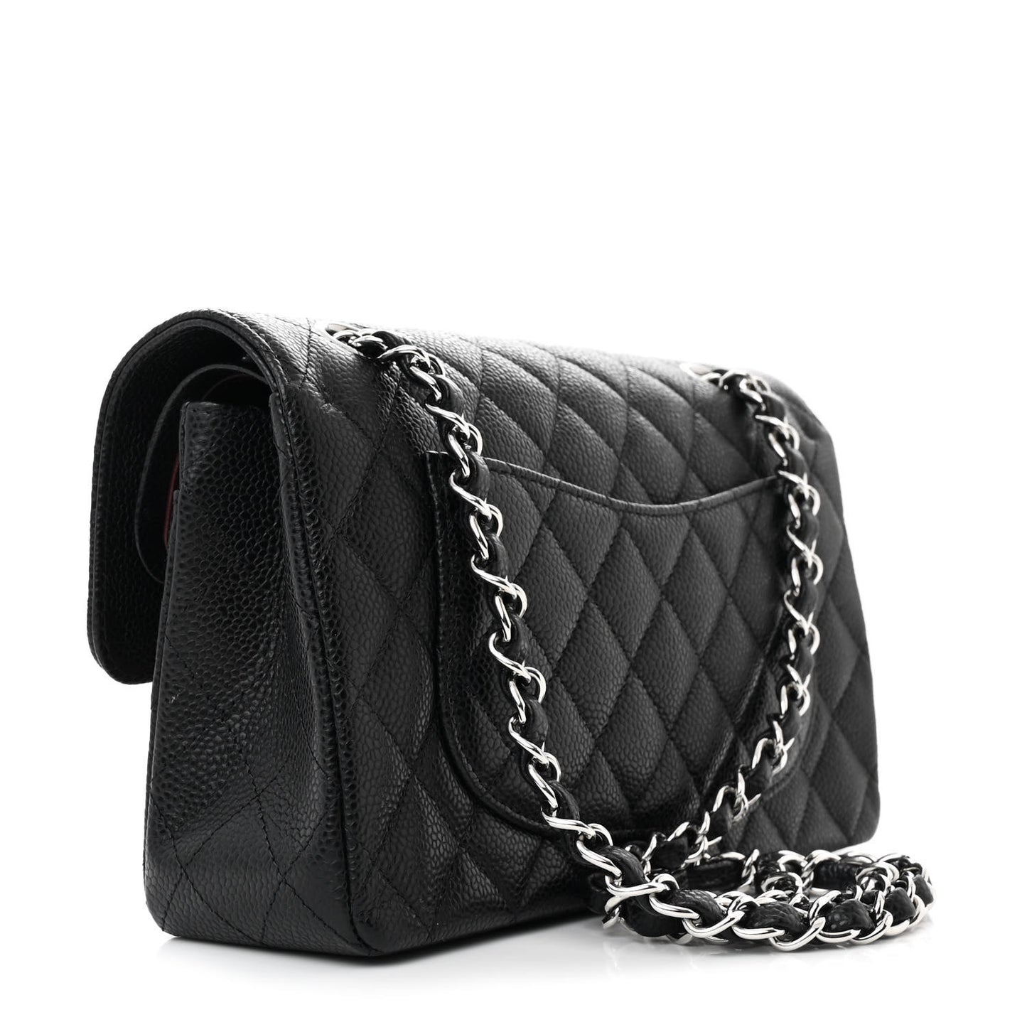 Caviar Quilted Small Double Flap Black