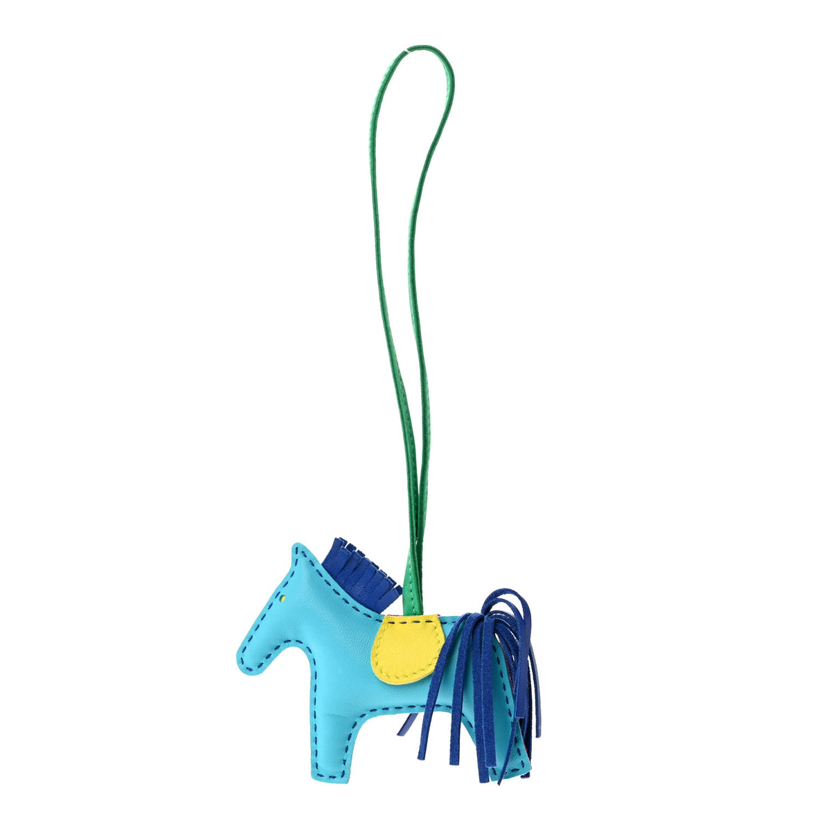 Milo Lambskin Grigri Rodeo Reversible Horse Bag Charm PM Rose Shocking Bleu Azteque Bleu Electrique Menthe Soufre Violet