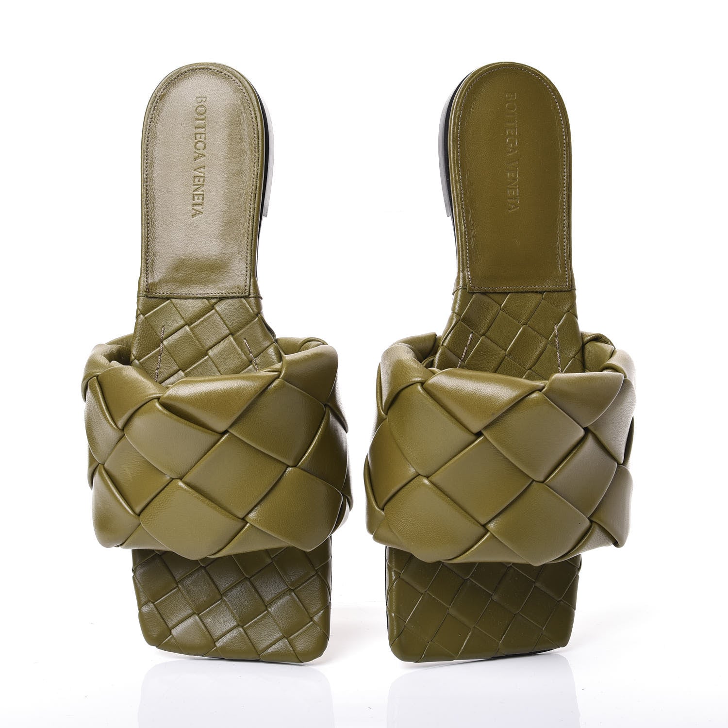 Bottega Veneta Nappa Maxi Intrecciato Lido Flat Sandals 41 Mud 5 of 10