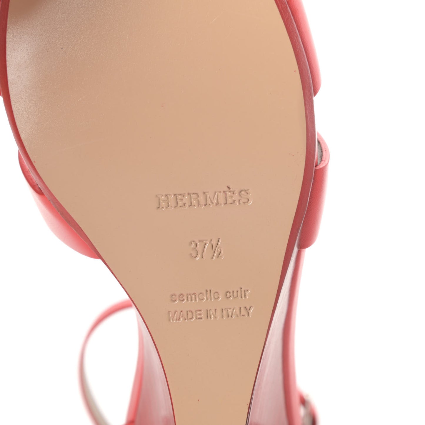Calfskin Legend Wedge Sandals 37.5 Pavot