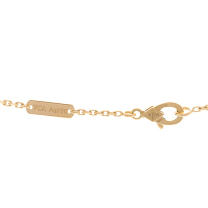 Van Cleef & Arpels 18K Yellow Gold Guilloche Vintage Alhambra Pendant Necklace 4 of 5