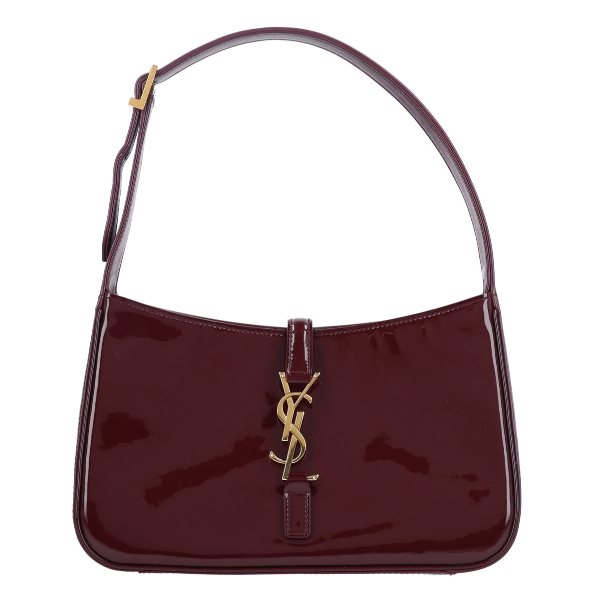 Saint Laurent Patent Le 5 A 7 Hobo Bordeaux 1 of 10