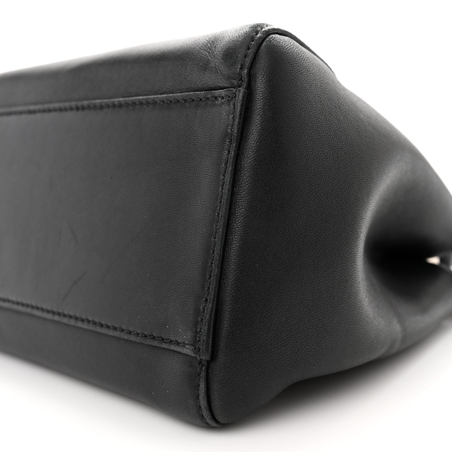 Fendi Nappa Karung Monster Eyes Mini Peekaboo Iconic Satchel Black Papavero 11 of 13