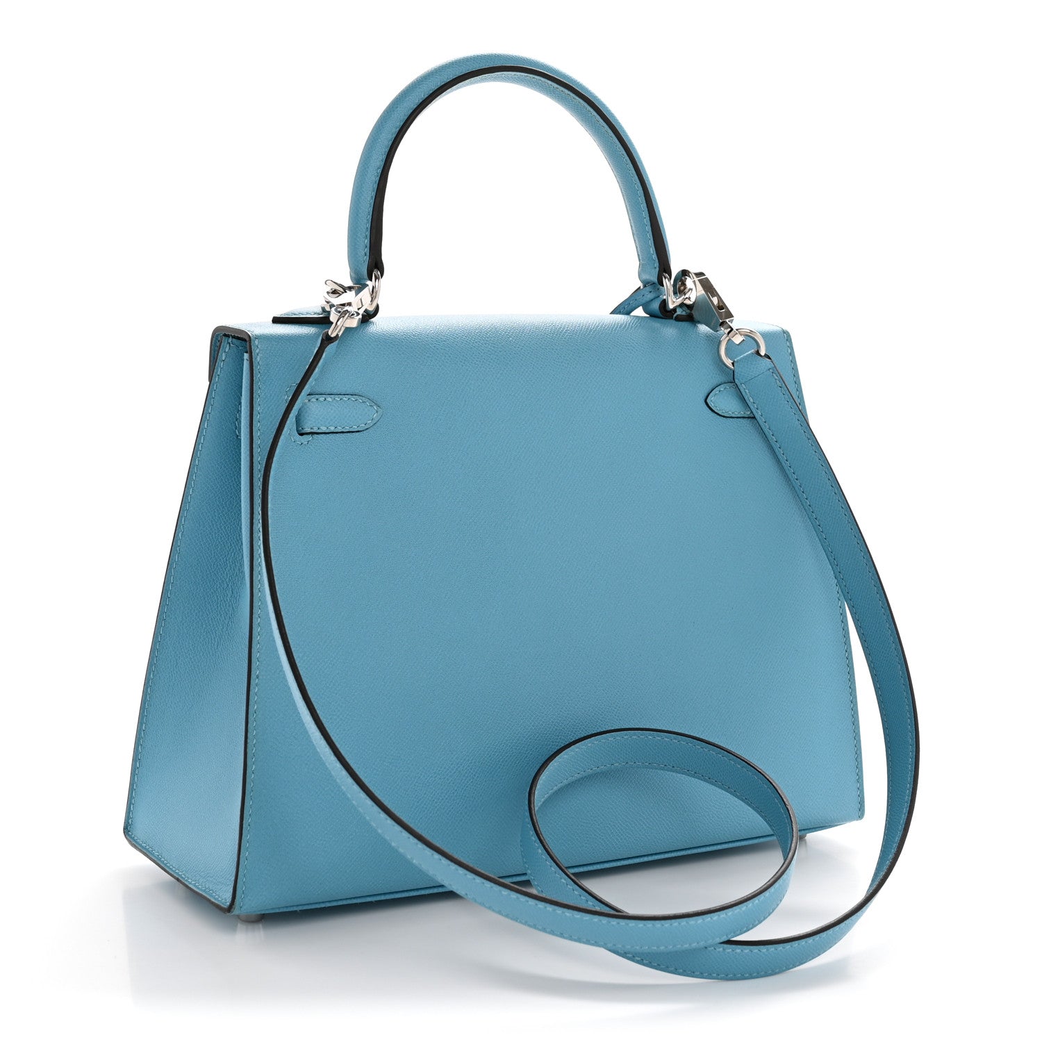 Hermes Madame Calfskin Kelly Sellier 25 Bleu du Nord 3 of 13