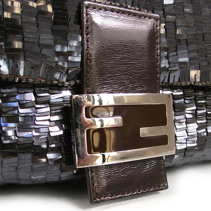 Fendi Sequin Paillettes LTD ED Shoulder Bag Black Rainbow 6 of 13
