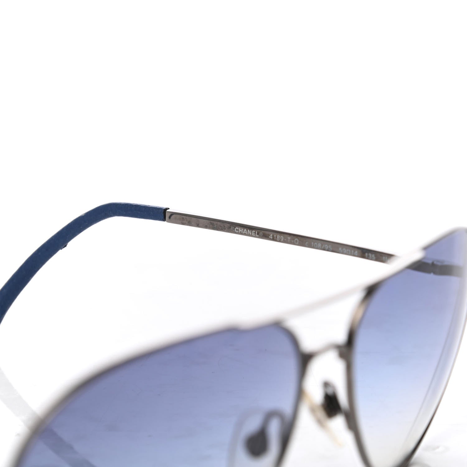 Chanel Aviator CC Sunglasses 4189-T-Q Navy 5 of 8