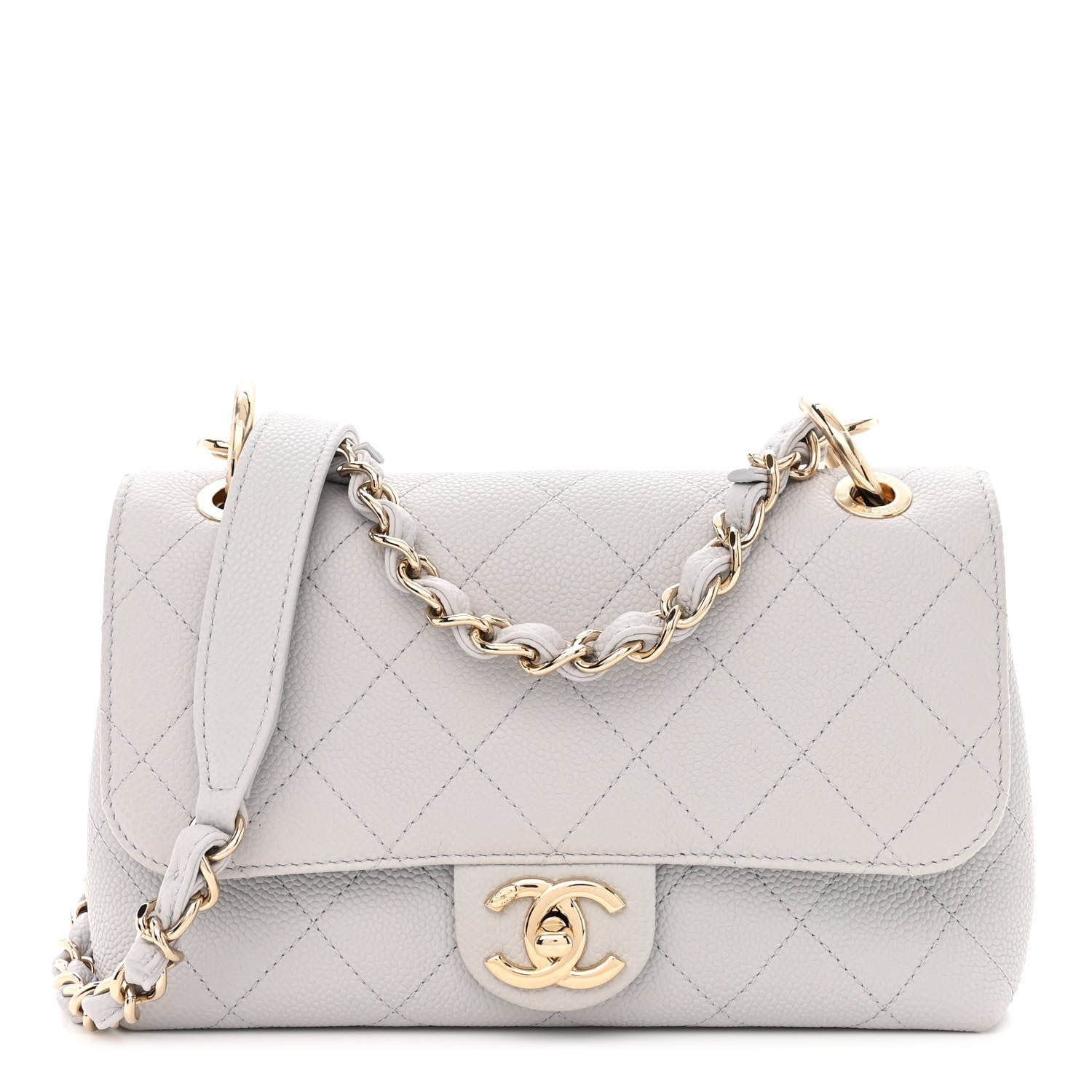 Chanel Caviar Quilted Small City Walk Flap Light Grey 1 of 10