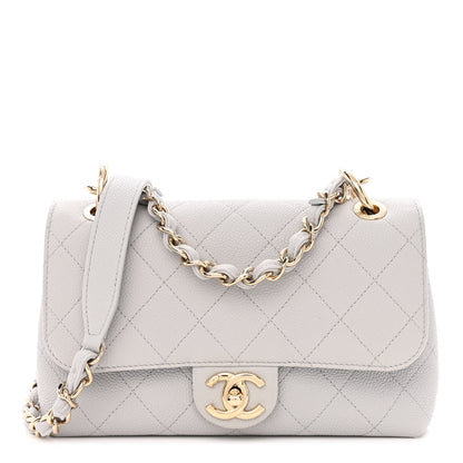 Chanel Caviar Quilted Small City Walk Flap Light Grey 1 of 10