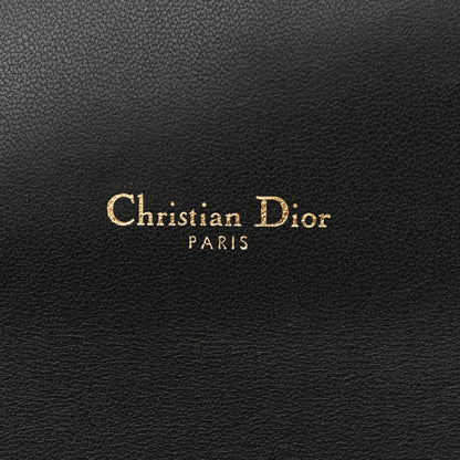 Christian Dior Grained Calfskin Saddle Chain Wallet Pouch Black 7 of 12