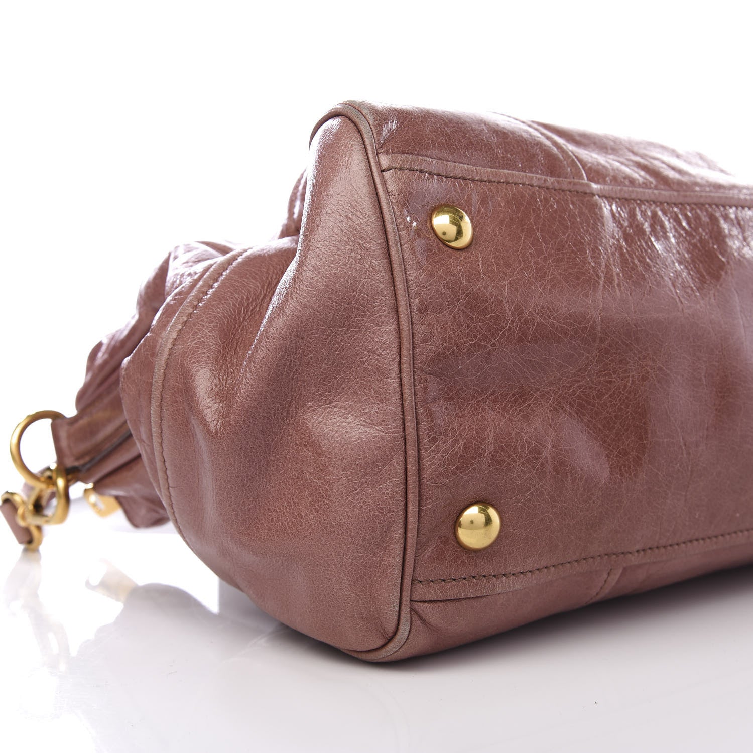 Miu Miu Vitello Shine Top Handle Satchel Loto 5 of 8