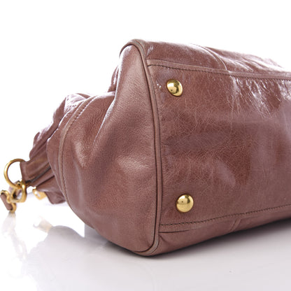 Miu Miu Vitello Shine Top Handle Satchel Loto 5 of 8