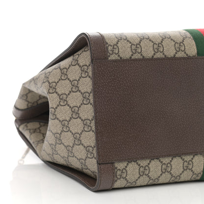 Gucci GG Supreme Monogram Web Medium Ophidia Tote Bag Brown 9 of 12