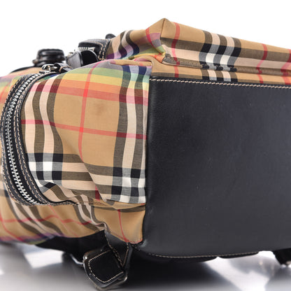Burberry Vintage Rainbow Check Medium Rucksack Backpack Antique Yellow 6 of 10