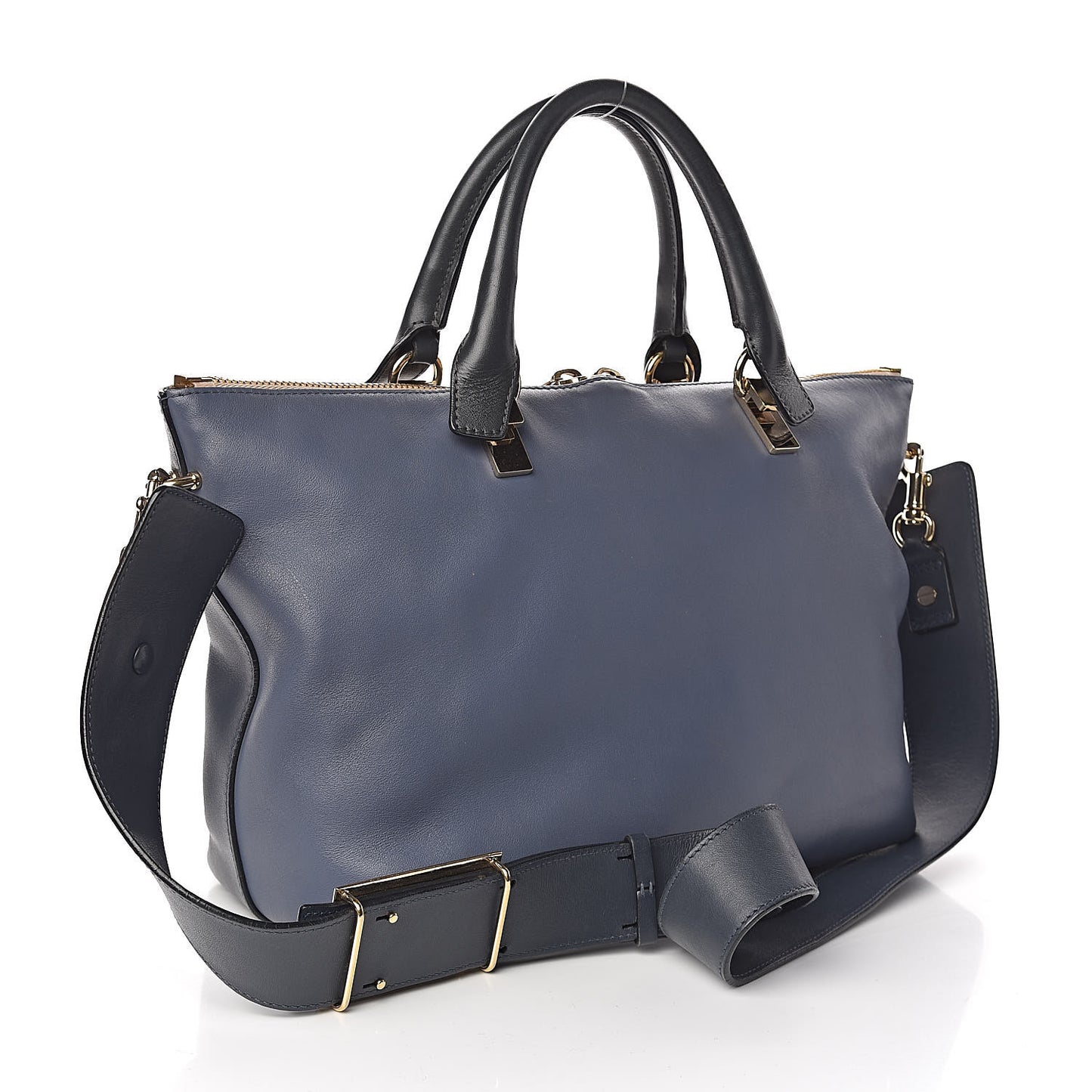 Smooth Calfskin Large Baylee Tote Street Blue
