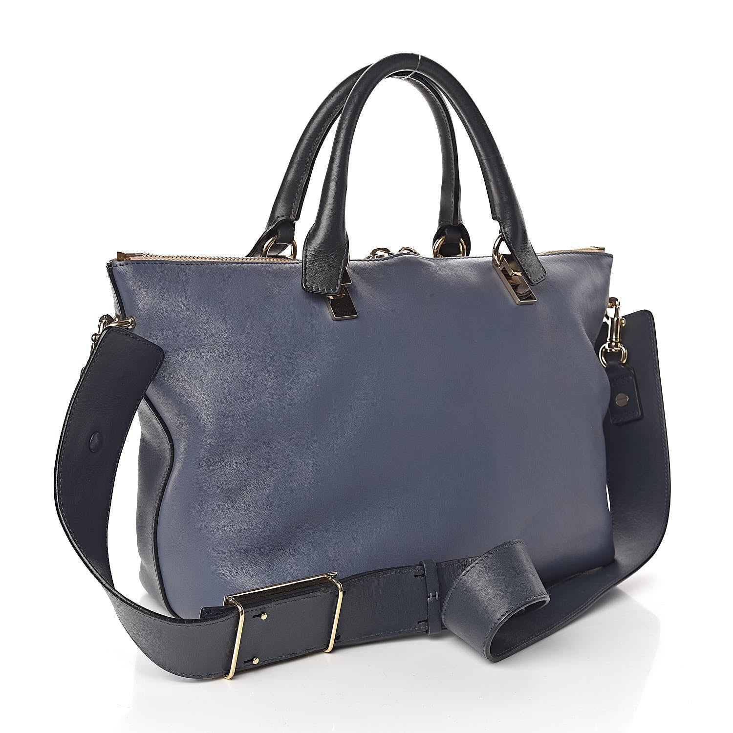 Chloe Smooth Calfskin Large Baylee Tote Street Blue 3 of 11