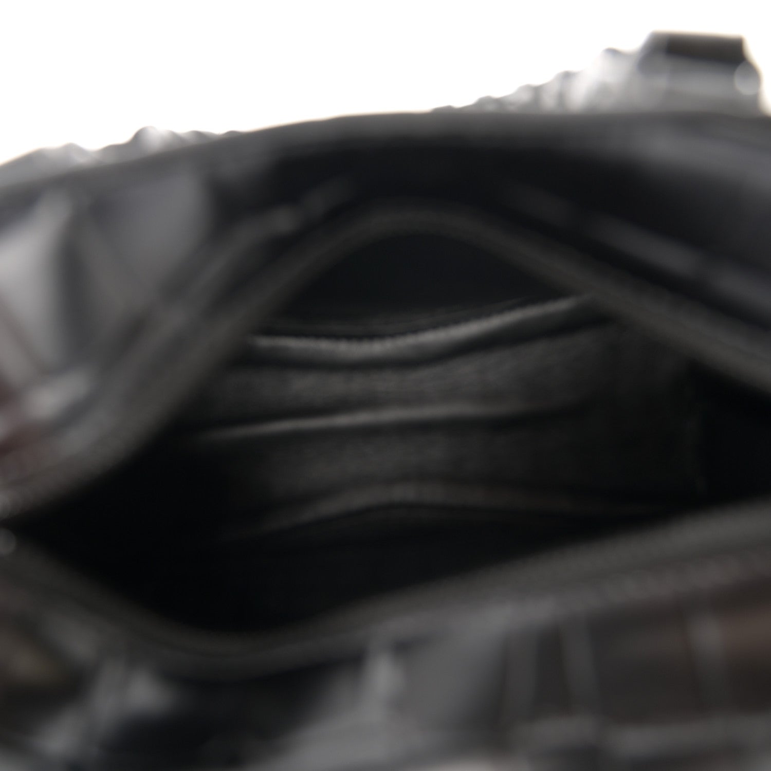 Balenciaga Semi Shiny Calfskin Crocodile Embossed Neo Classic Black Hardware Mini City Black 5 of 10