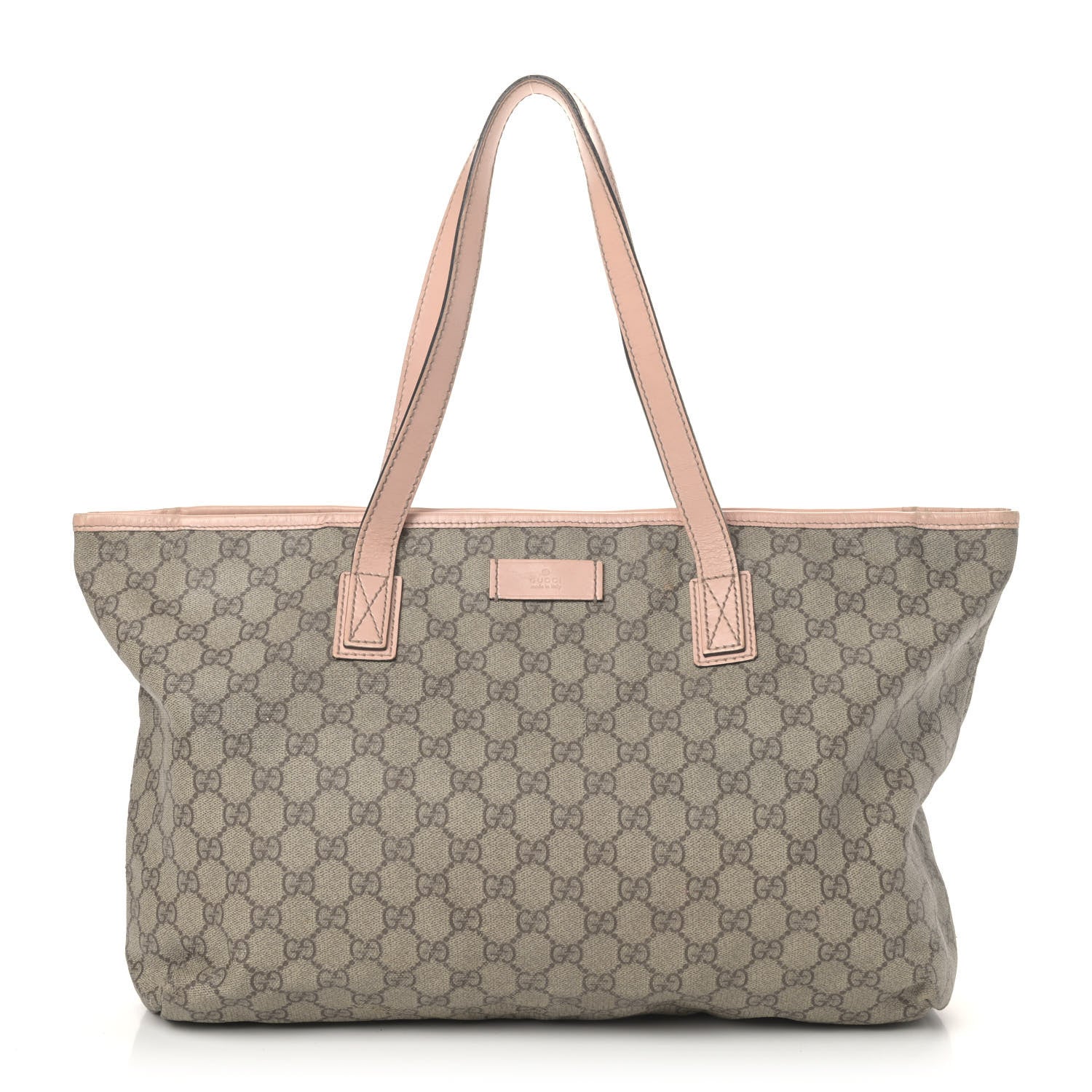 Gucci GG Supreme Monogram Medium Zippered Shopping Tote Pink 1 of 9