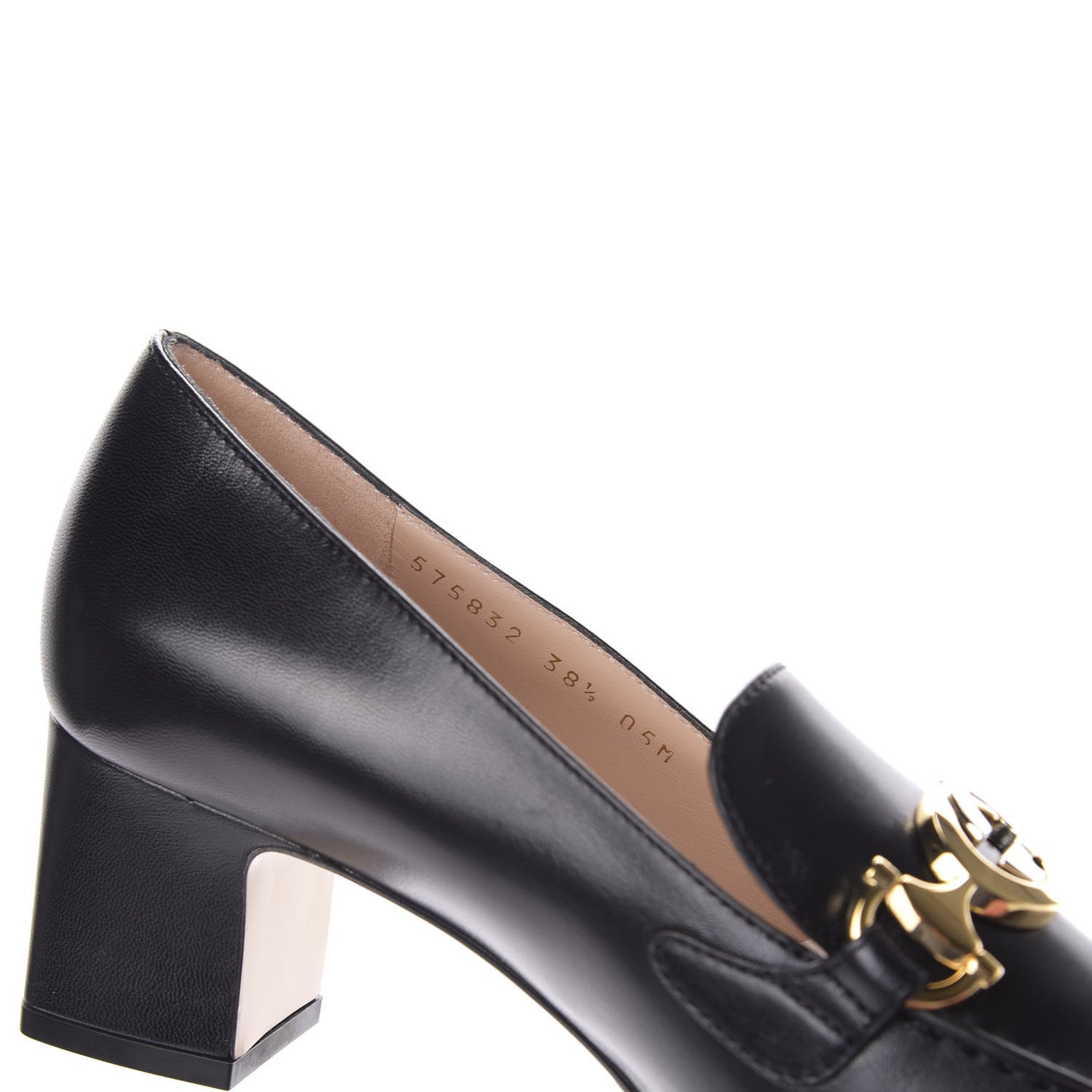 Malaga Kid Zumi Mid Heel Loafers 38.5 Black