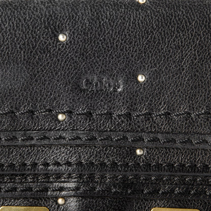 Chloe Calfskin Studded Marcie Continental Flap Wallet Black 6 of 8