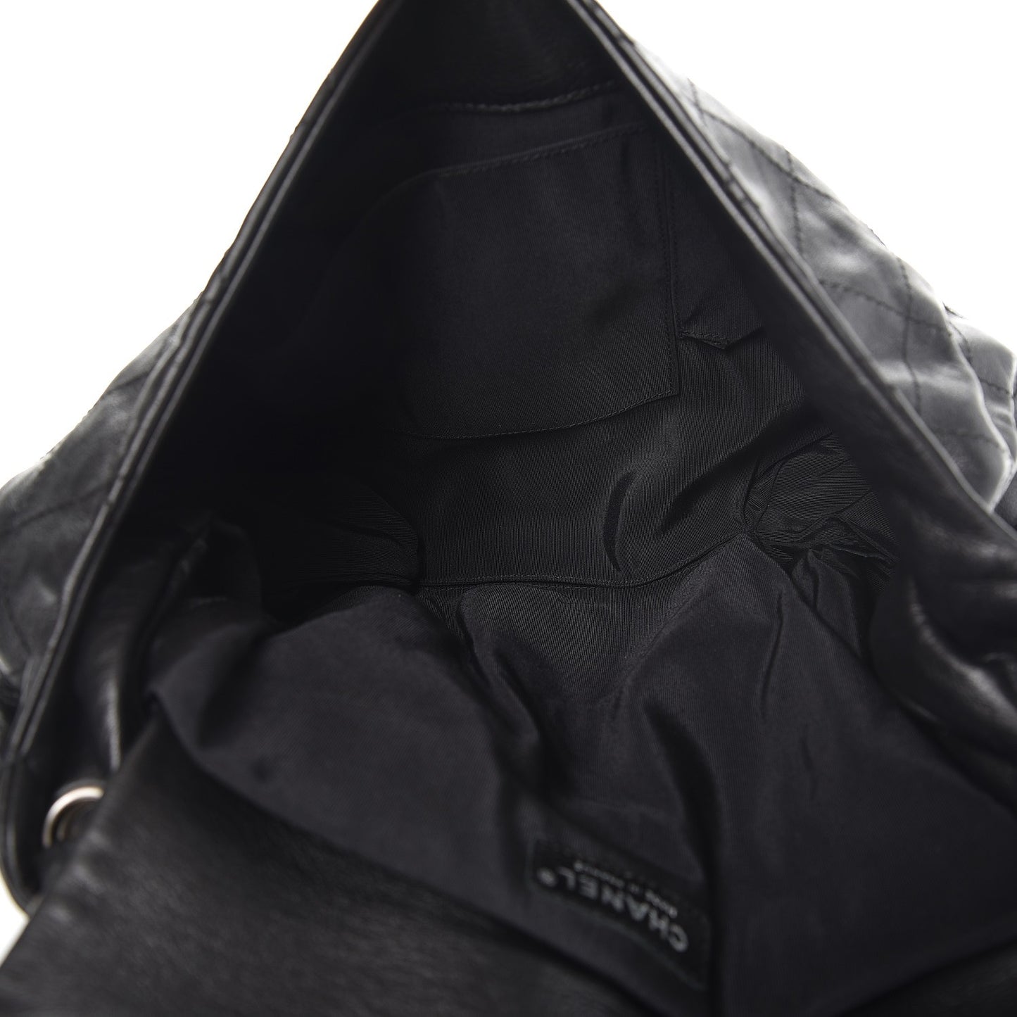 Calfskin Stitched Large Tote Black