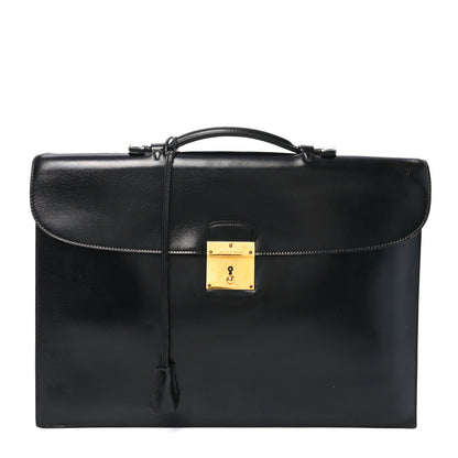 Hermes Box Quirus II Briefcase Black 1 of 9
