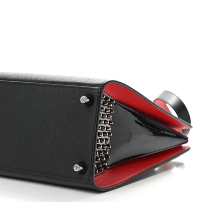 Christian Louboutin Calfskin Empire Patent Studded Medium Paloma Black 6 of 7