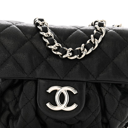 Chanel Washed Lambskin Quilted Mini Chain Around Flap Black 8 of 12