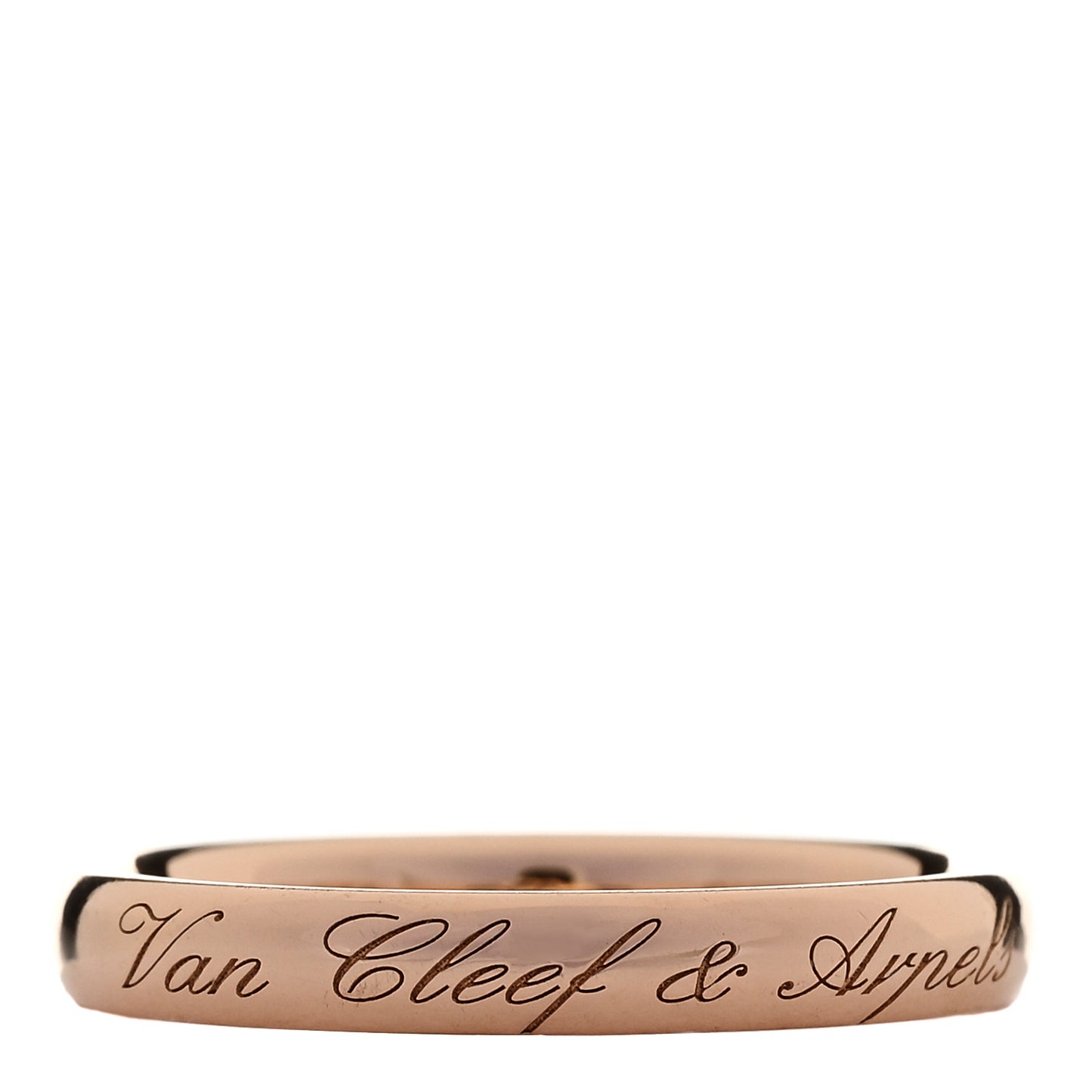 18K Rose Gold Tendrement Signature Wedding Band Ring 58 8.5