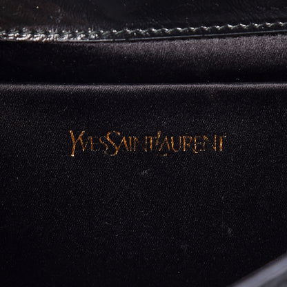 Saint Laurent Textured Patent Monogram Large Belle De Jour Clutch Black 6 of 10