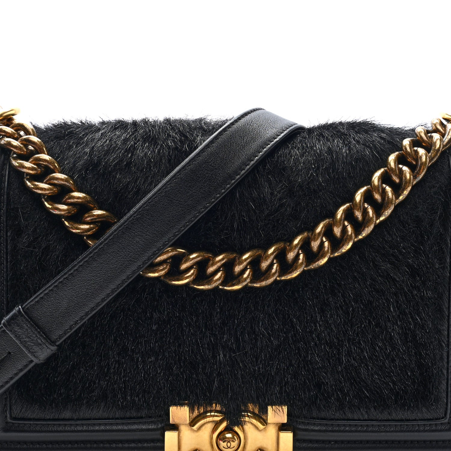 Chanel Goat Hair Medium Celtic Boy Flap Black 7 of 10