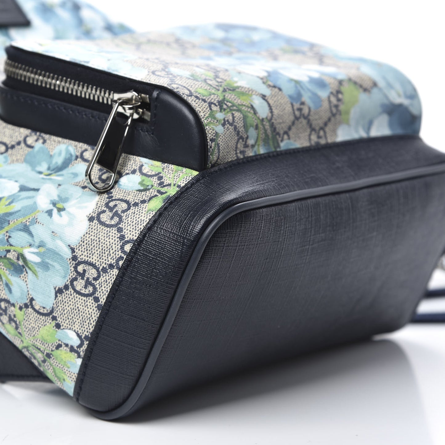 GG Supreme Monogram Blooms Small Day Backpack Blue