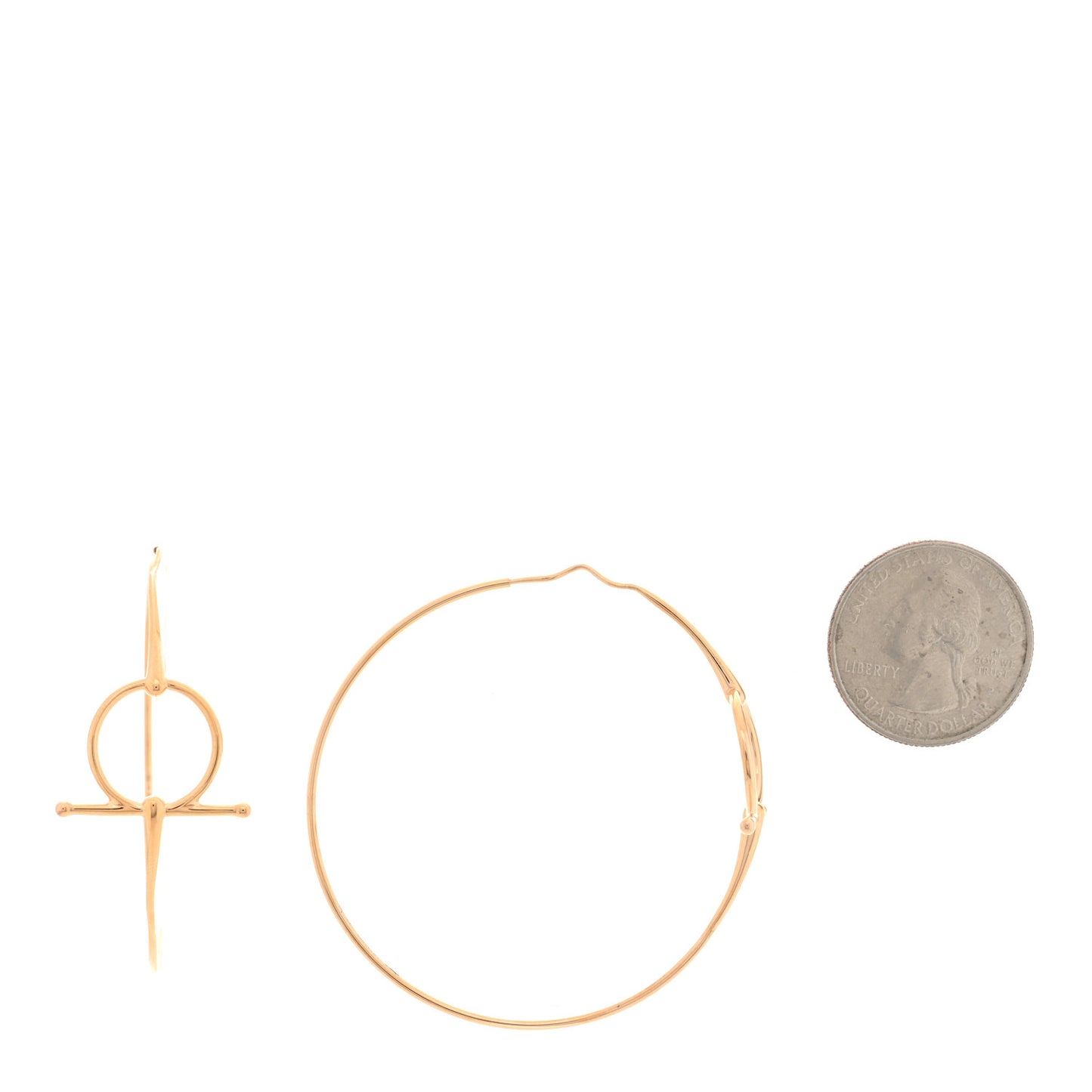 18K Rose Gold Filet D'Or Hoop Earrings