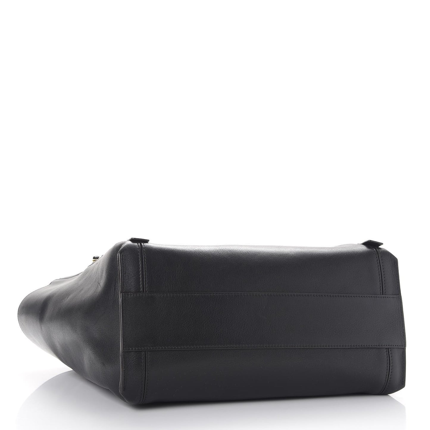 Smooth Calfskin Medium Milo Shopping Tote Black
