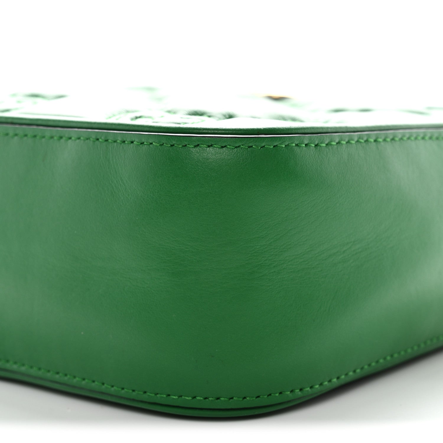 Gucci Calfskin GG Matelasse Shoulder Bag Spring Green Natural 10 of 14
