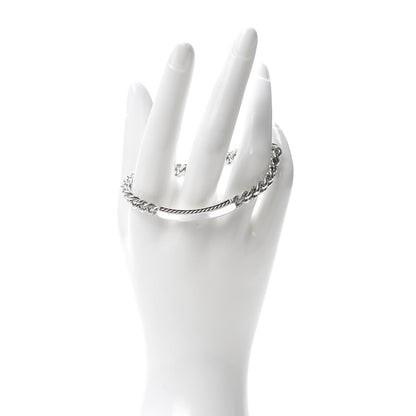 David Yurman Sterling Silver Diamond 7mm Petite Pave Curb Link ID Bracelet 2 of 6