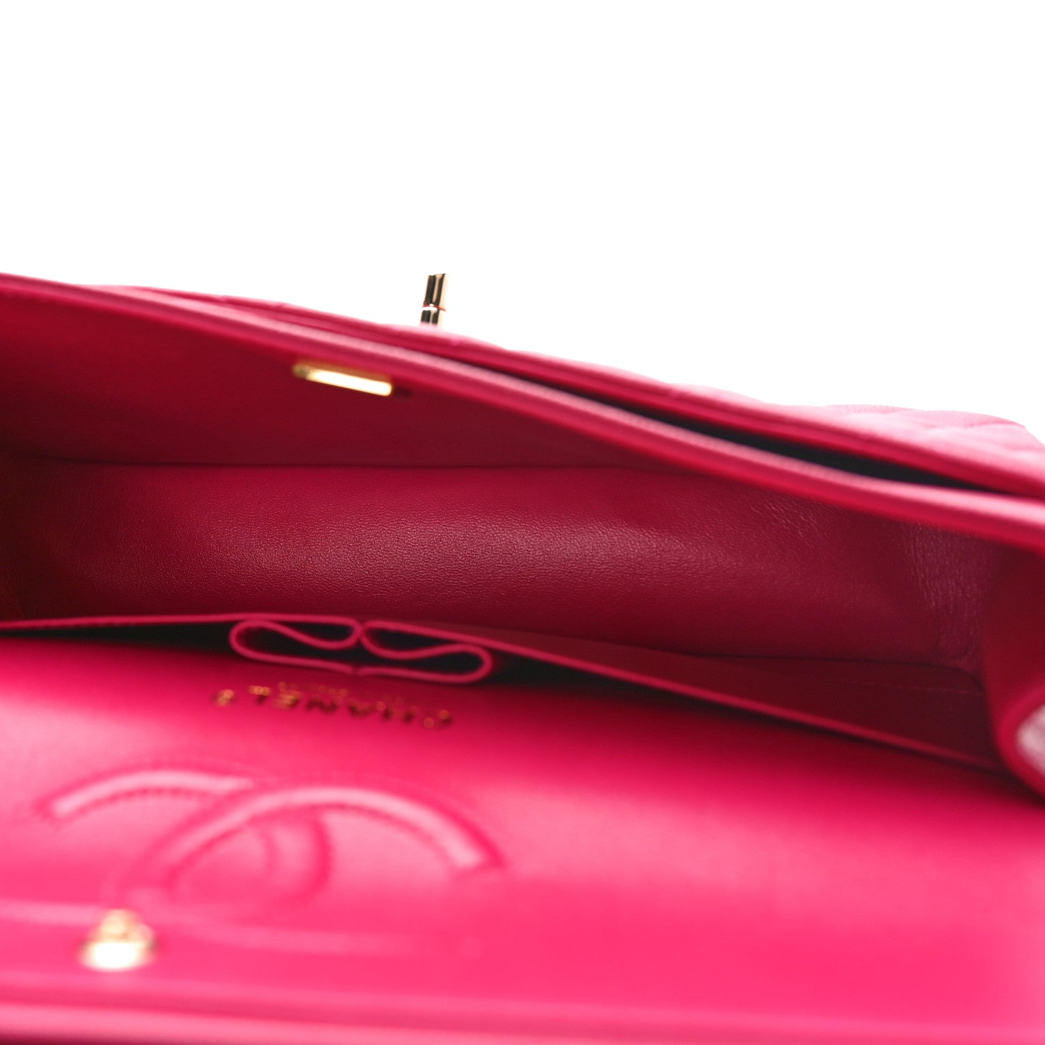 Chanel Caviar Quilted Medium Double Flap Dark Pink 5 of 9