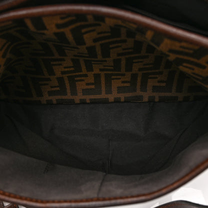 Fendi Zucca Vitello Artic Medium Shopping Tote Tobacco Castagna 7 of 13