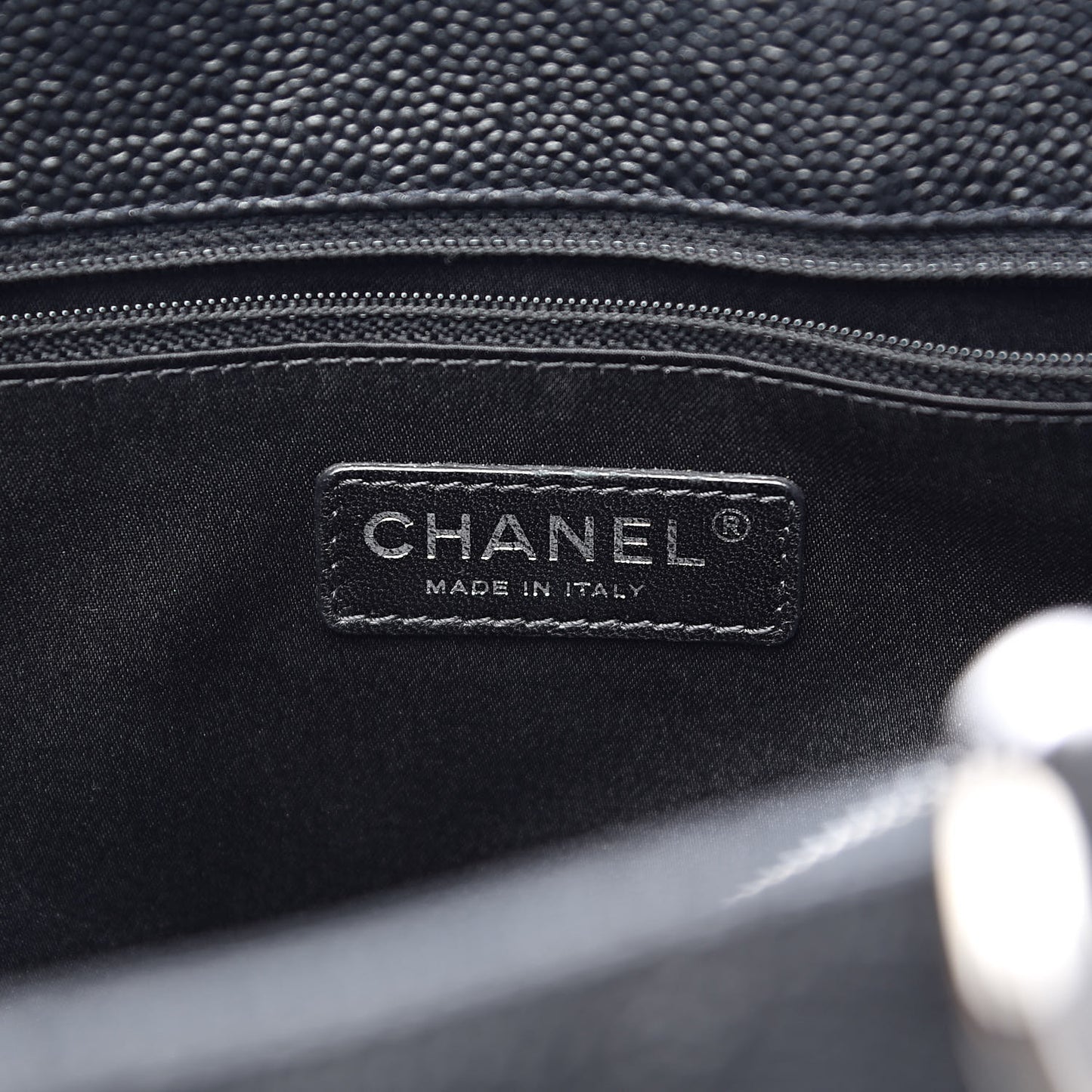 Caviar Quilted Grand Shopping Tote GST Black