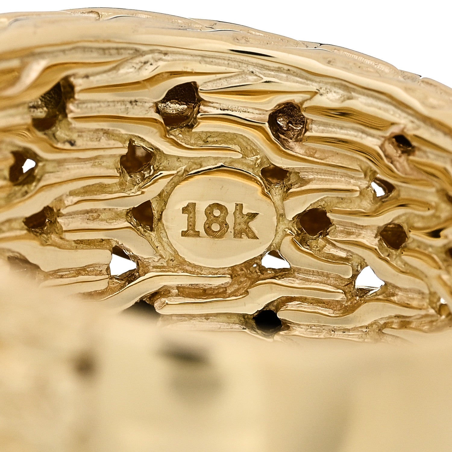 John Hardy 18K Yellow Gold Classic Chain Dome Ring 52 6 5 of 5