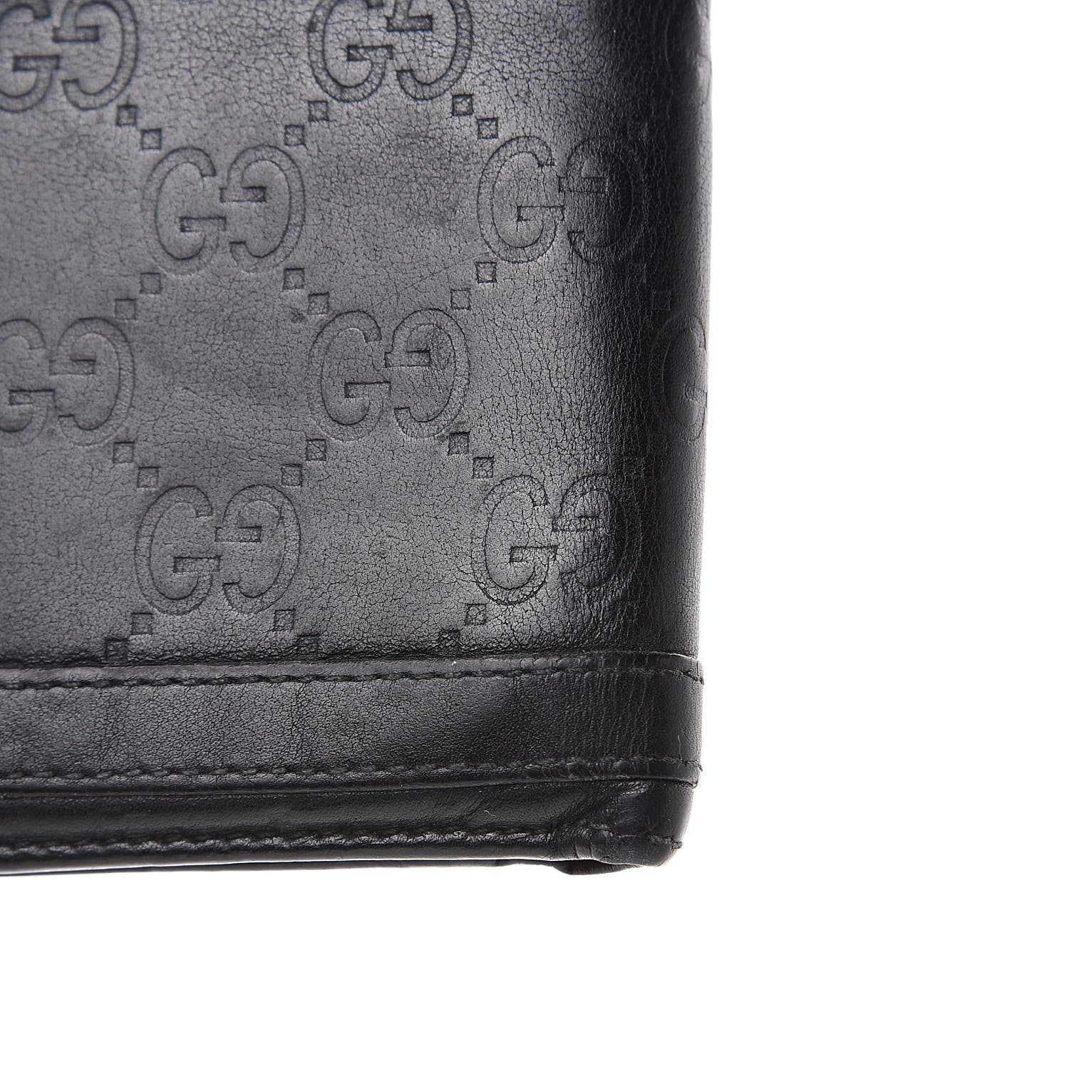 Gucci Guccissima Signature Bi-Fold Wallet Black 8 of 11