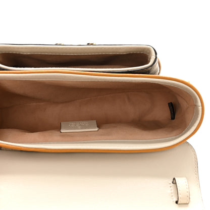 Gucci GG Supreme Monogram Calfskin Mini Padlock Flap Pocket Shoulder Bag Beige Mystic White Sun Oil 5 of 10
