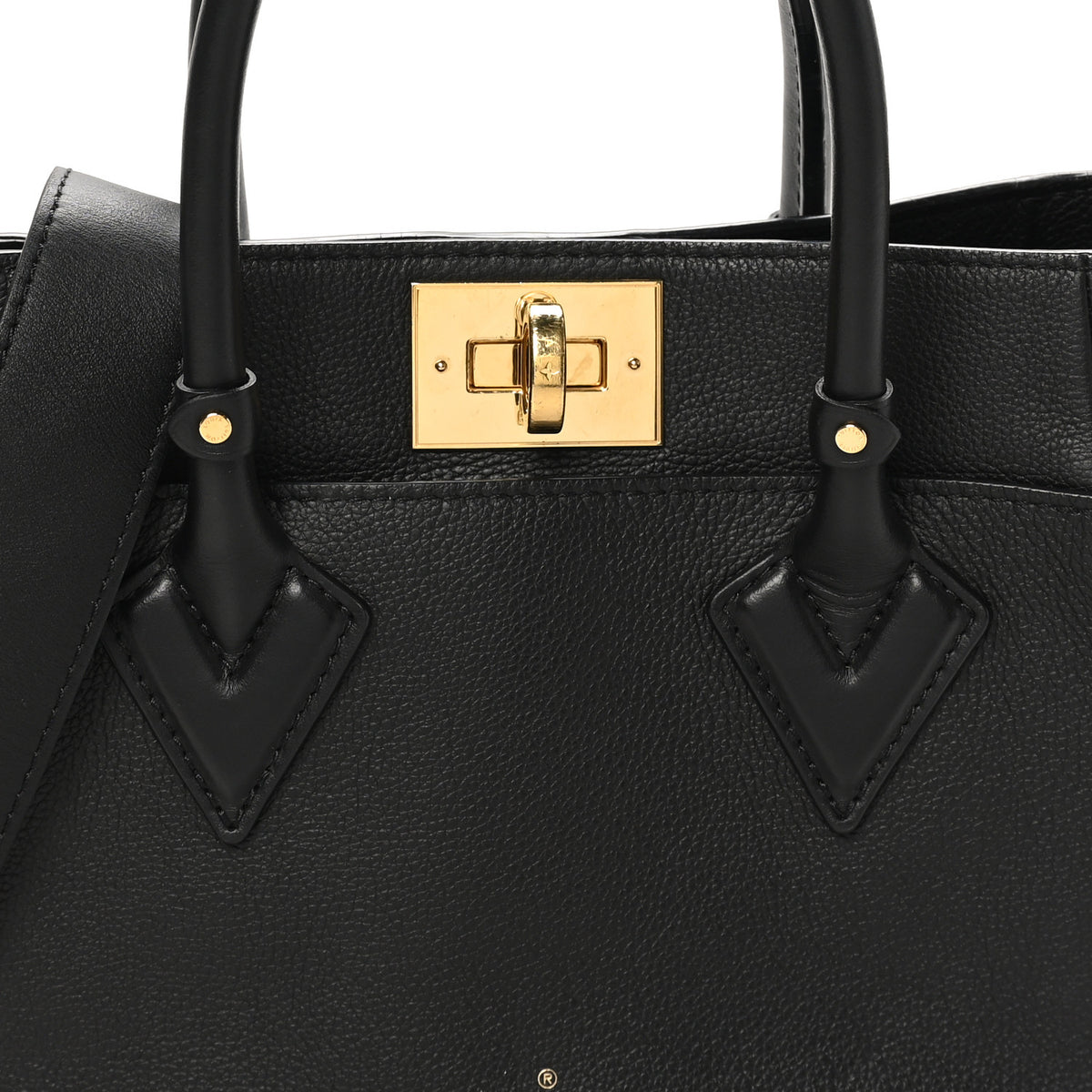 Louis Vuitton Calfskin Monogram On My Side PM Black 7 of 9