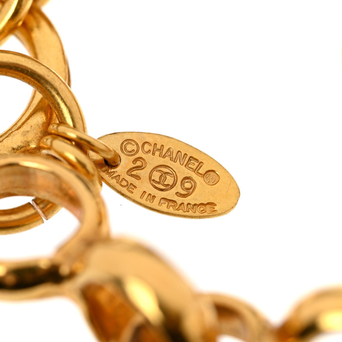 Medallion CC Charm Bracelet Gold