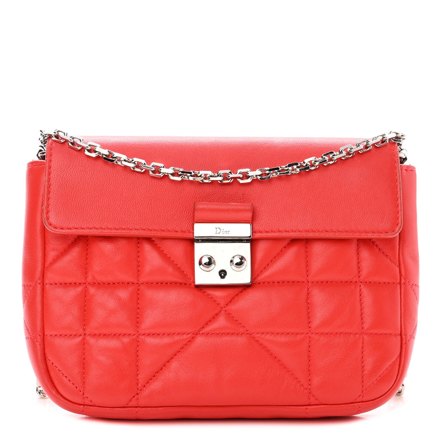 Christian Dior Lambskin Miss Dior Promenade Pouch Red 1 of 13