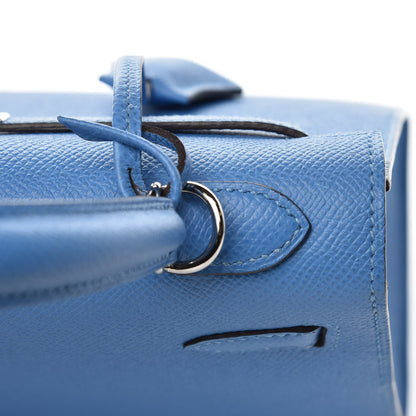 Hermes Epsom Kelly Sellier 25 Bleu Paradis 14 of 35