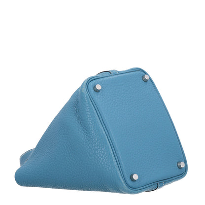 Hermes Taurillon Clemence Picotin Lock 18 PM Blue Jean 4 of 10