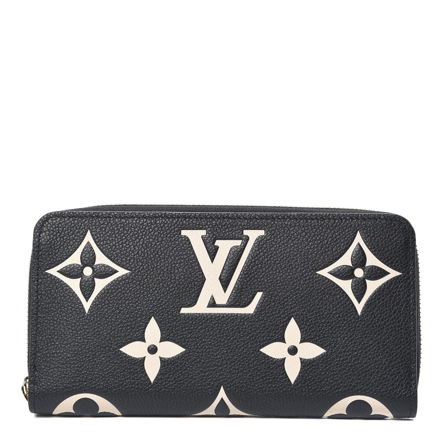 Louis Vuitton Empreinte Monogram Giant Zippy Wallet Black Beige 1 of 8
