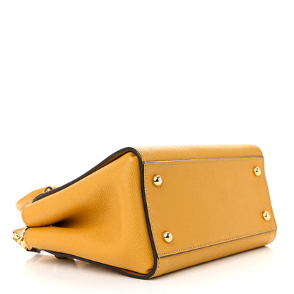 Burberry Soft Grain Calfskin Small Buckle Tote Bright Straw 4 of 20
