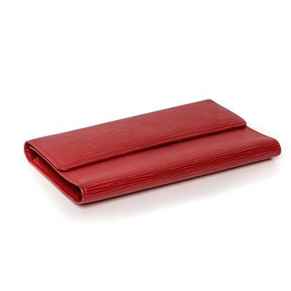 Louis Vuitton Epi Porte Tresor International Wallet Castillan Red 4 of 6